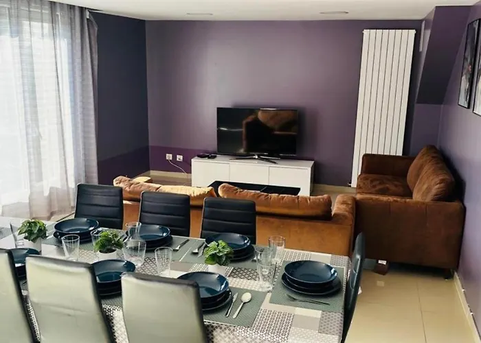 100M2 2 Chambres 8 Personnes - Grand Parking Et Terrasse Privee - Proche Cdg-Parc Expositions-Paris-Asterix-Disney